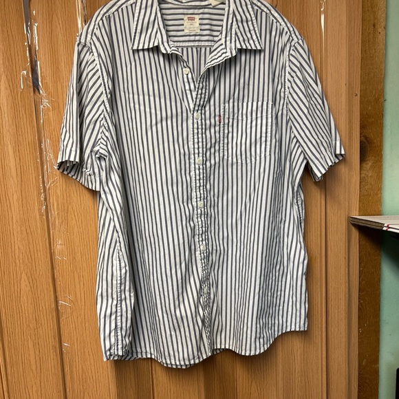 Levi's Blue and White Striped Shirt XXL - Picture 1 of 5
